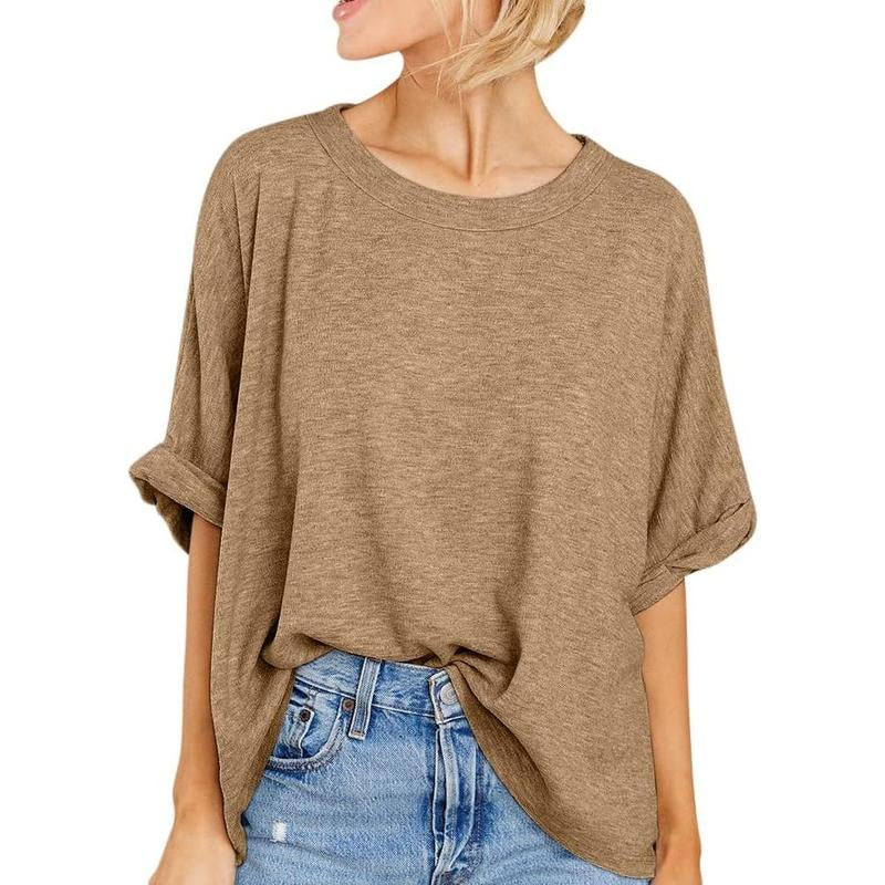 Imily Bela Women Oversized T-Shirt Summer Casual Short Sleeve Loose Tee Tops