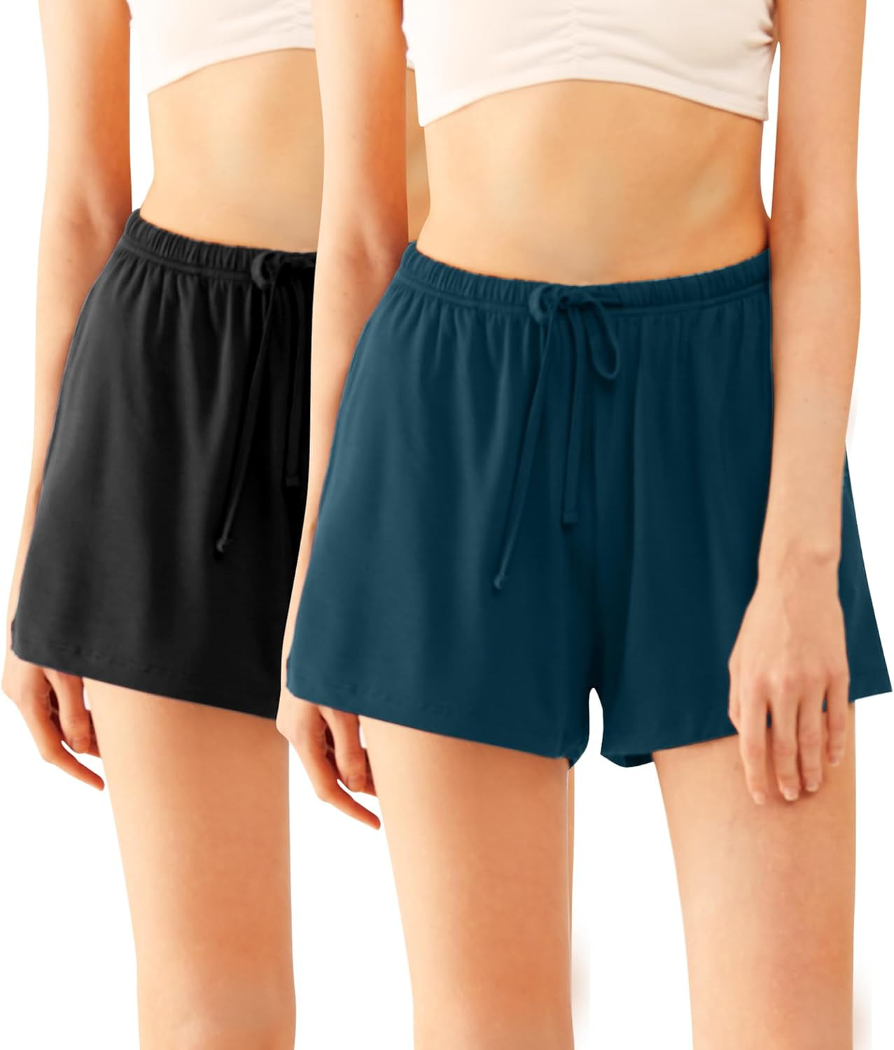 Bamboo Viscose Pajama Shorts for Women Soft Sleep Bottoms plus Size Lounge Boxers Pj Sleepwear Bottom S-4X