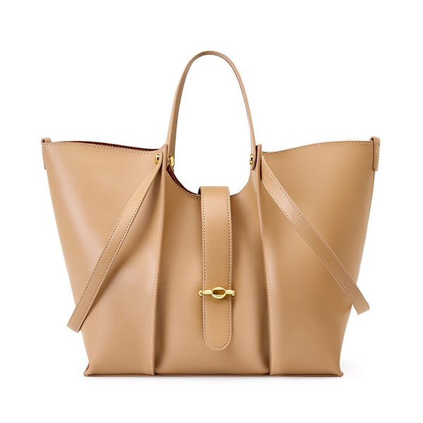 Cowhide Large Capacity Women's Tote Bag