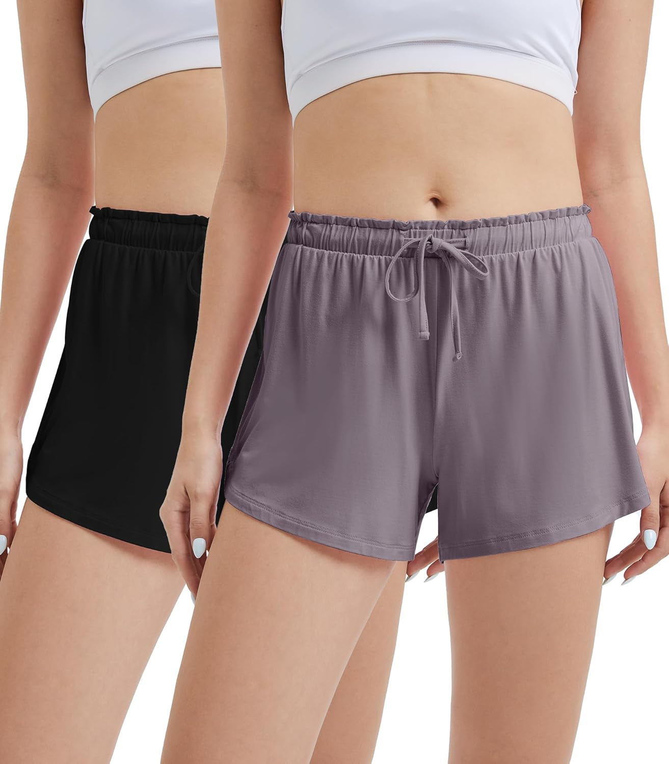 Bamboo Viscose Pajama Shorts for Women Soft Sleep Bottoms plus Size Lounge Boxers Pj Sleepwear Bottom S-4X