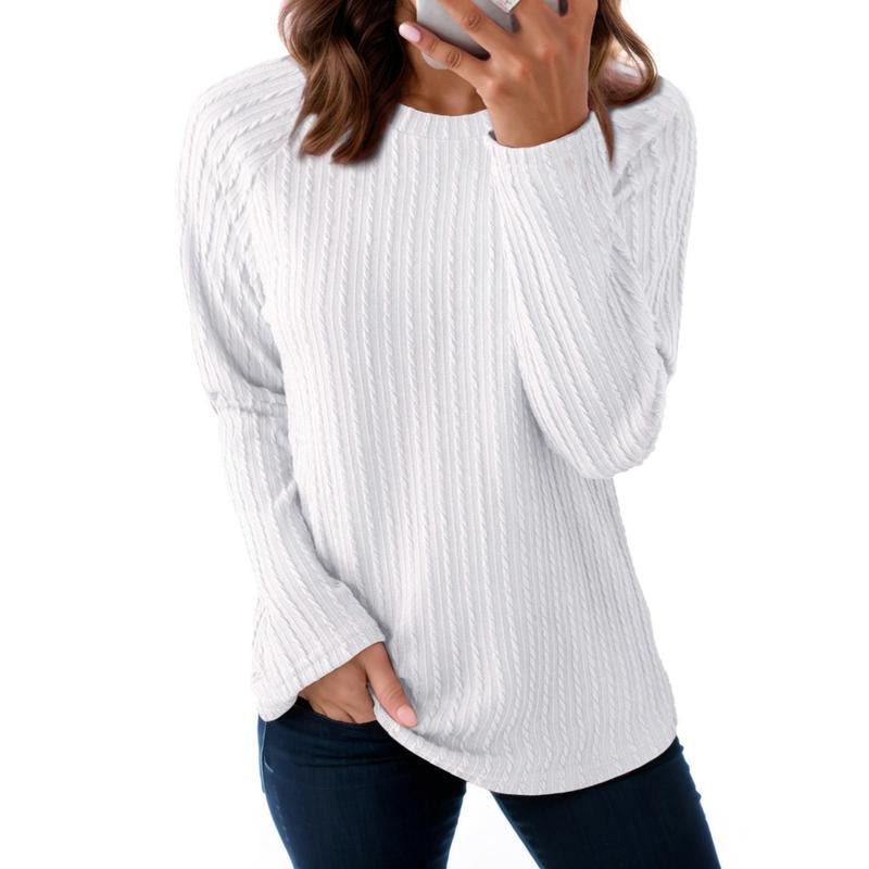 Dokotoo Womens Tops Long Sleeve Lightweight Shirts 2025 Fall Fashion Clothing Trendy Tops Crewneck Knit Basic Tee