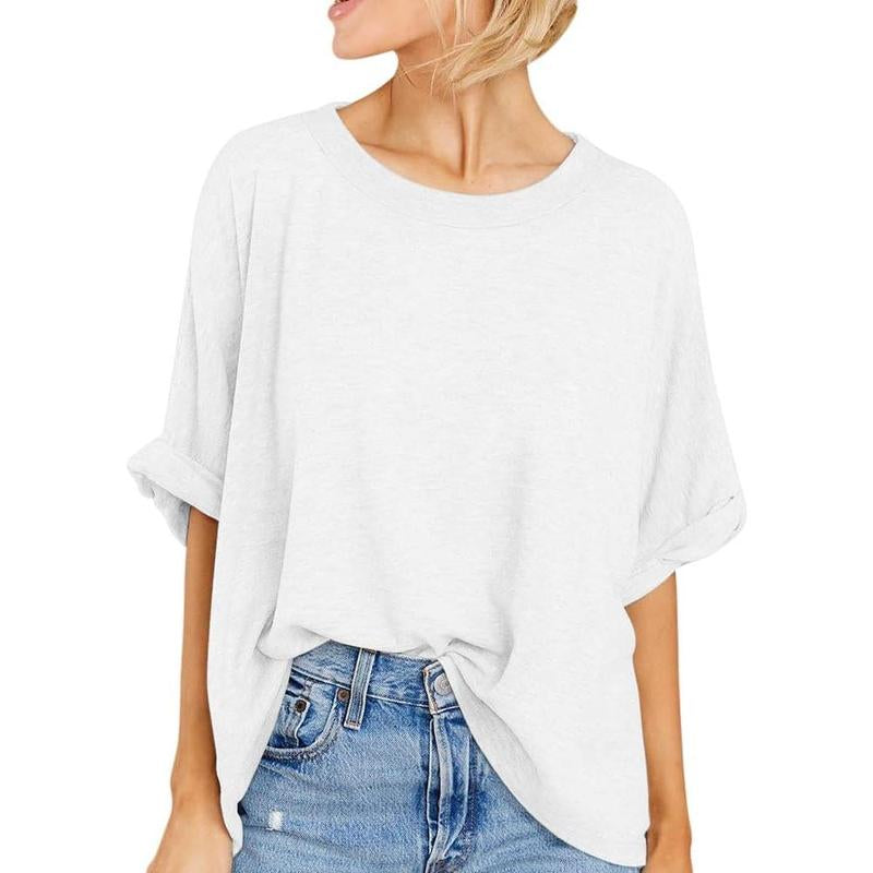Imily Bela Women Oversized T-Shirt Summer Casual Short Sleeve Loose Tee Tops