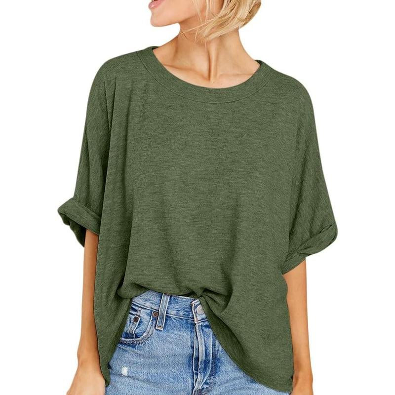 Imily Bela Women Oversized T-Shirt Summer Casual Short Sleeve Loose Tee Tops