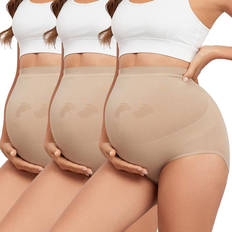 Y25D Maternity Underwear Seamless High Waisted Maternity Panties Belly Support over Bump Maternity Panties That Don' T Dig in Maternity Underwear for All Trimester Maternity Pants under Maternity Jeans