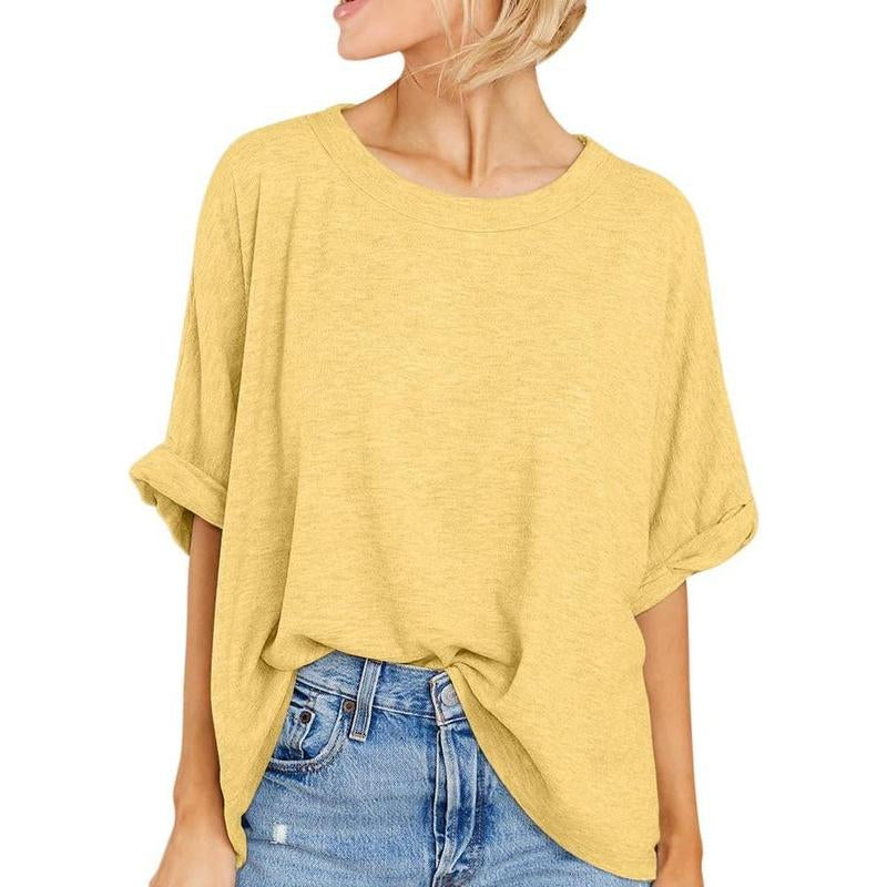 Imily Bela Women Oversized T-Shirt Summer Casual Short Sleeve Loose Tee Tops