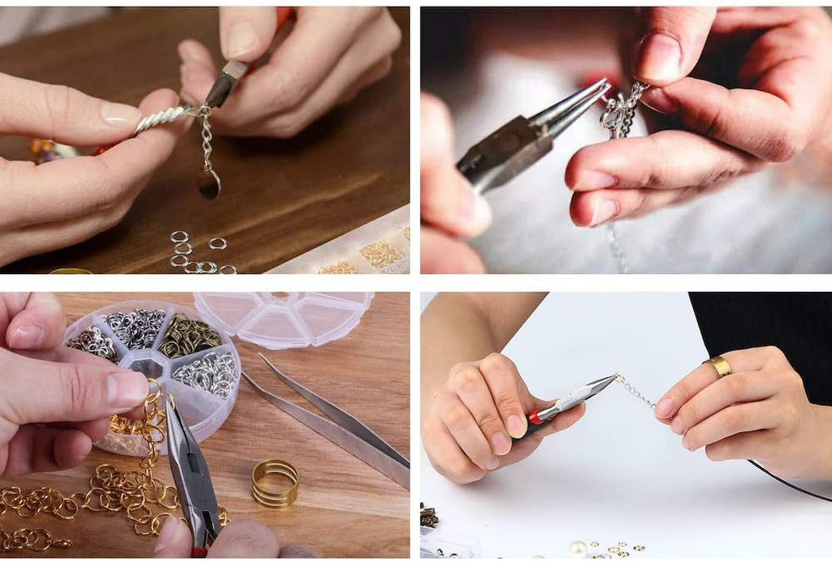 14K Gold Plated Jump Rings 900PCS 4/6/8/10 Mm Gold Jump Rings Strong Open Ring Bulk for Necklace Bracelet Earrings Jewelry Making