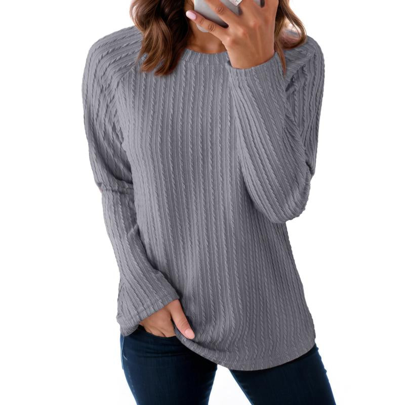 Dokotoo Womens Tops Long Sleeve Lightweight Shirts 2025 Fall Fashion Clothing Trendy Tops Crewneck Knit Basic Tee