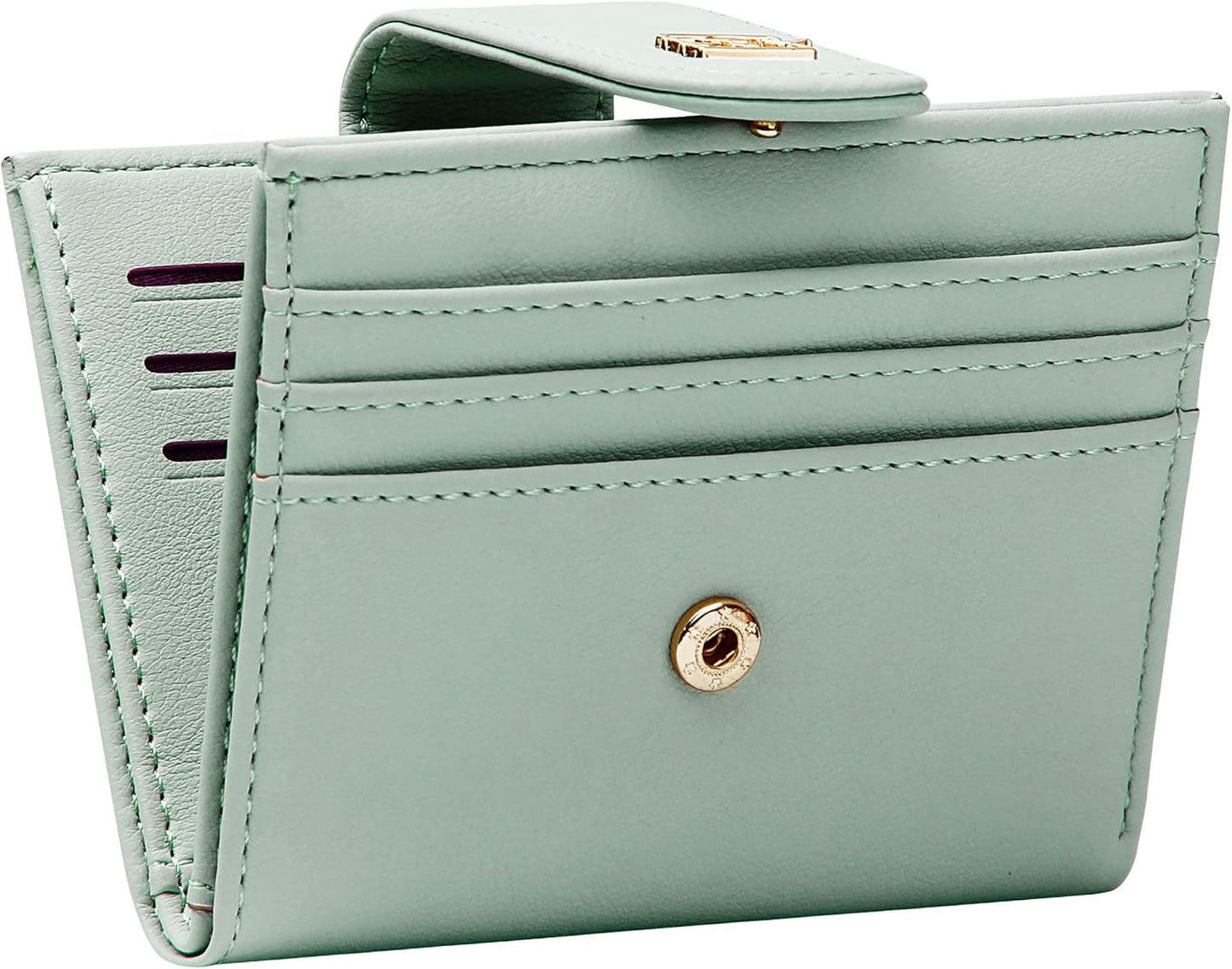 Small Wallets for Women Slim Bifold Credit Card Holder Minimalist Zipper Coin Pocket