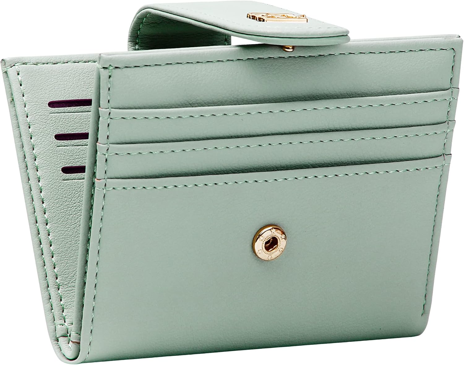 Small Wallets for Women Slim Bifold Credit Card Holder Minimalist Zipper Coin Pocket