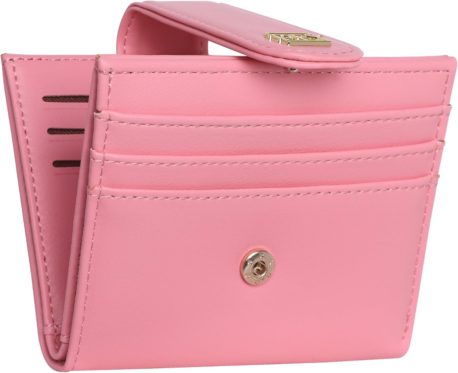 Small Wallets for Women Slim Bifold Credit Card Holder Minimalist Zipper Coin Pocket