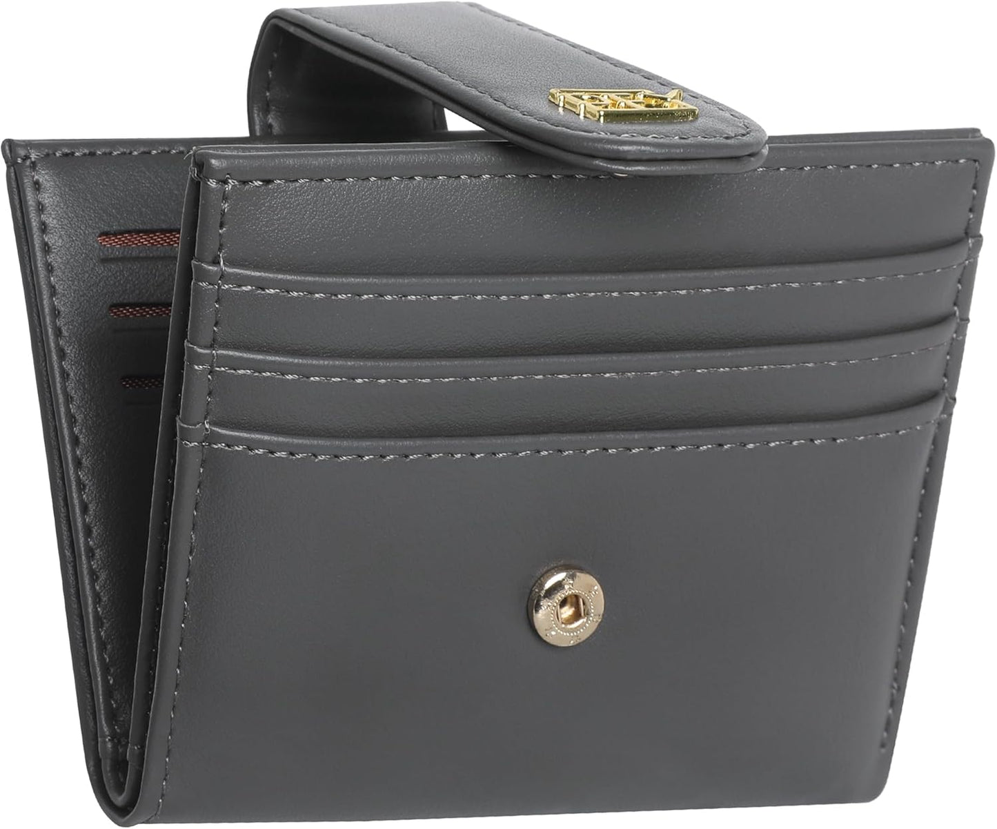 Small Wallets for Women Slim Bifold Credit Card Holder Minimalist Zipper Coin Pocket