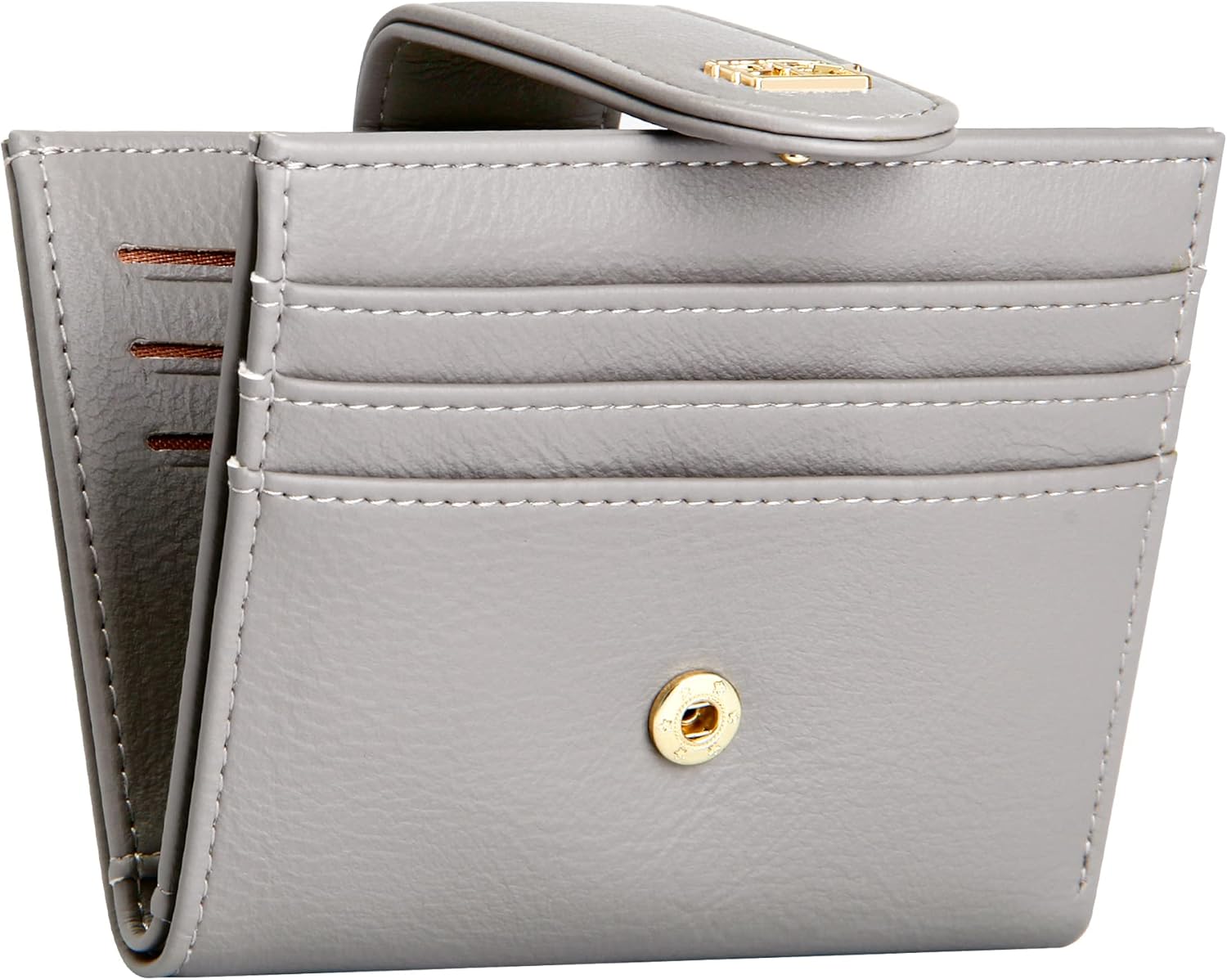 Small Wallets for Women Slim Bifold Credit Card Holder Minimalist Zipper Coin Pocket