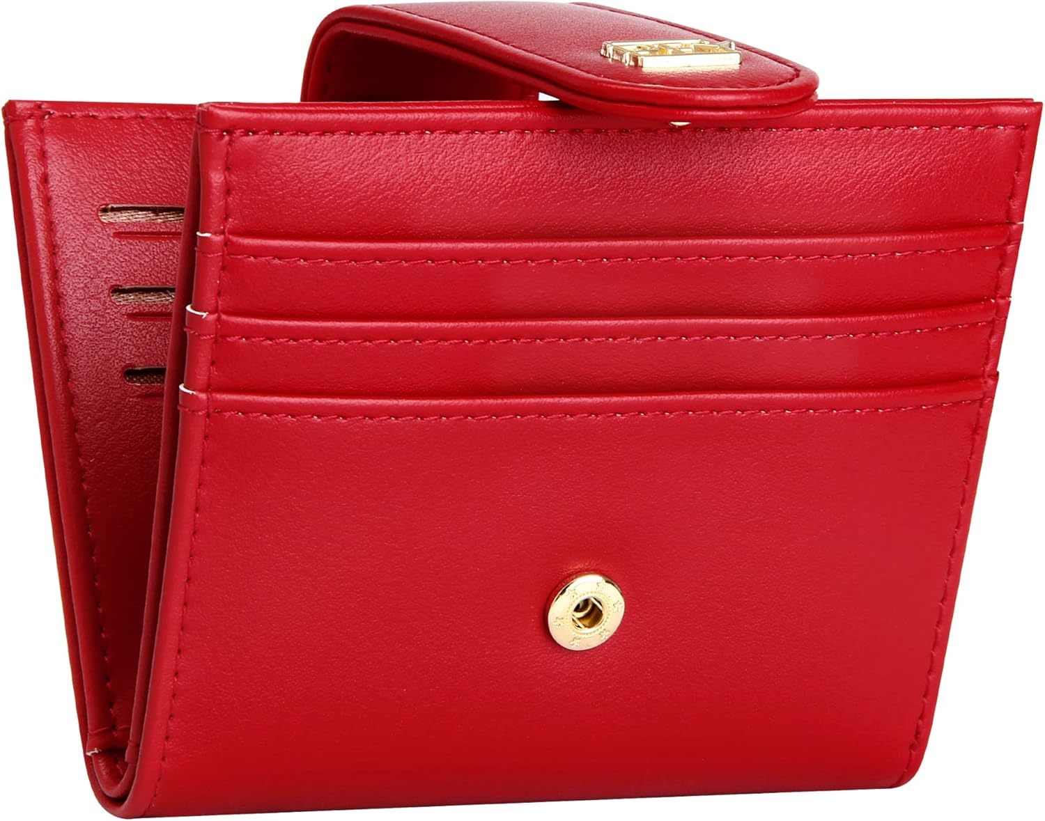 Small Wallets for Women Slim Bifold Credit Card Holder Minimalist Zipper Coin Pocket