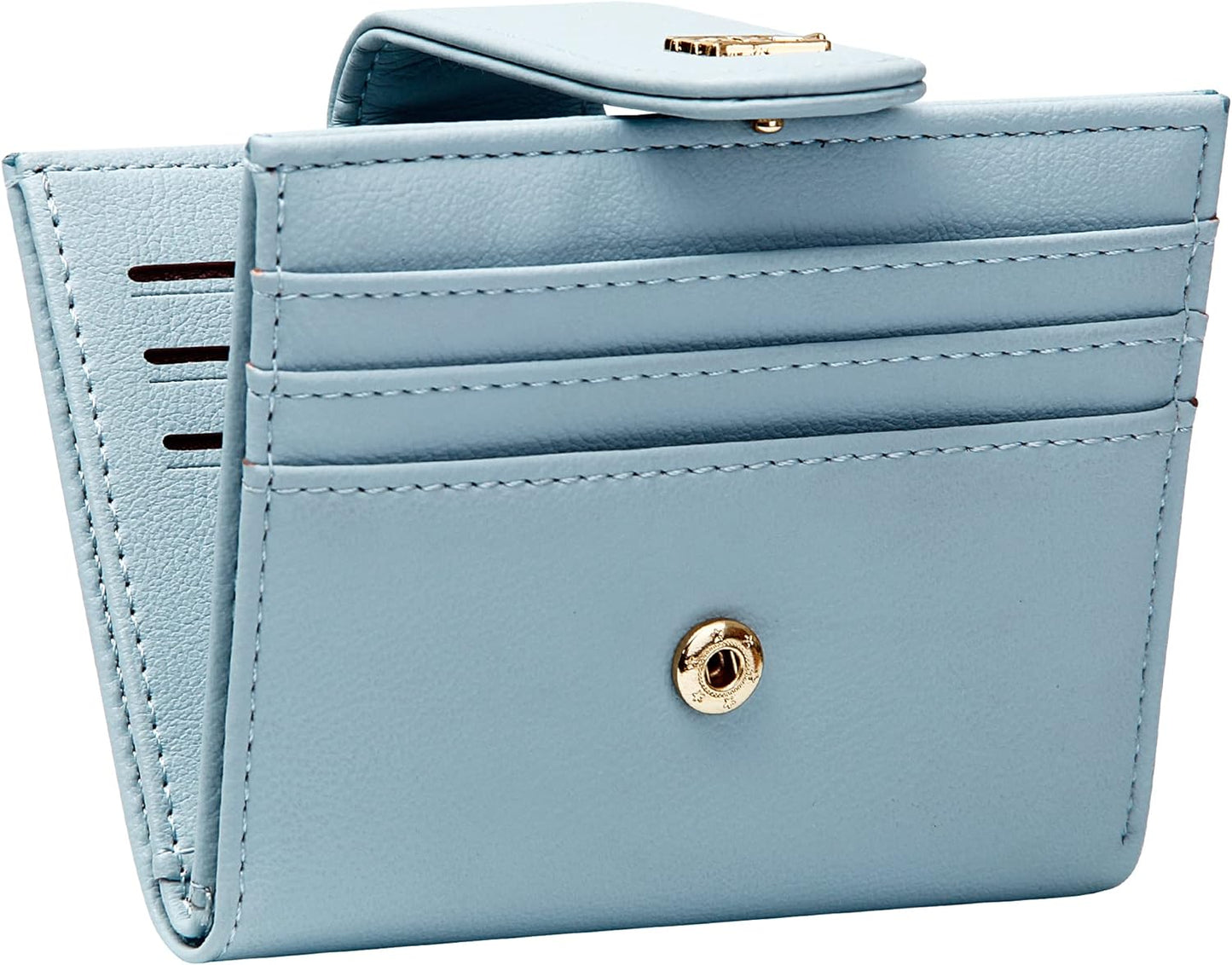 Small Wallets for Women Slim Bifold Credit Card Holder Minimalist Zipper Coin Pocket