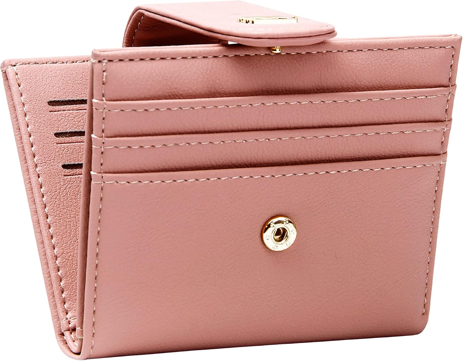 Small Wallets for Women Slim Bifold Credit Card Holder Minimalist Zipper Coin Pocket