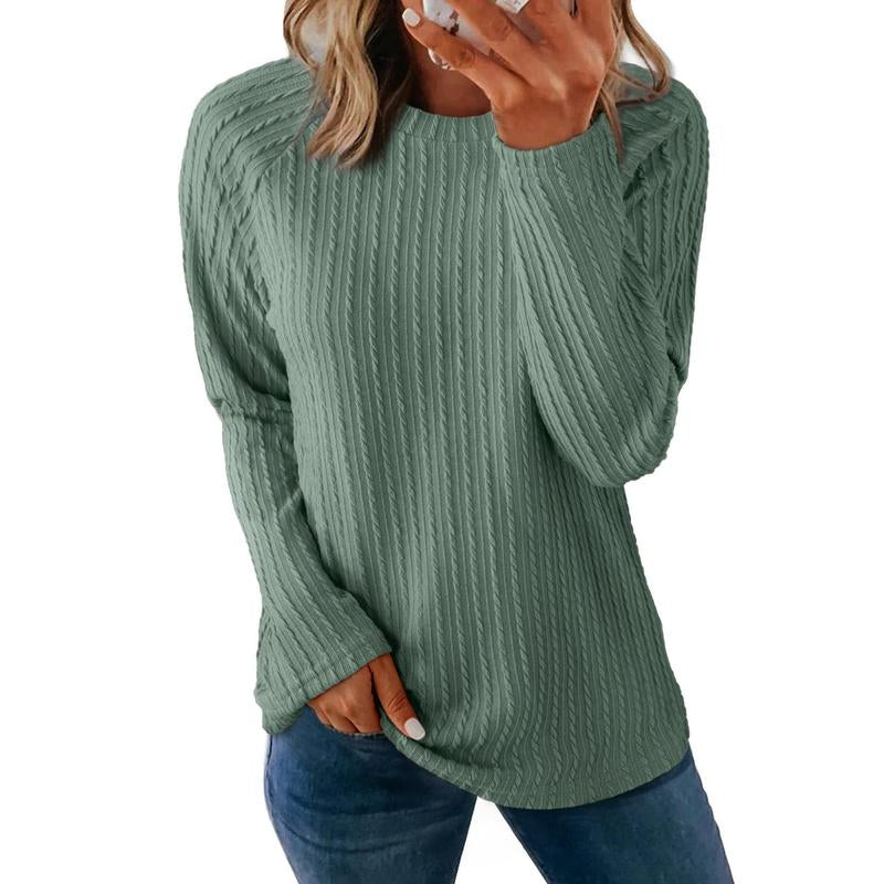 Dokotoo Womens Tops Long Sleeve Lightweight Shirts 2025 Fall Fashion Clothing Trendy Tops Crewneck Knit Basic Tee