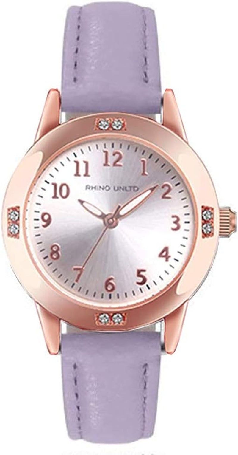 Women'S Leather Band Quartz Movement Waterproof Business Classic Analog Watch with Genuine Leather Stainless Steel Band Elegant Ladies Watch