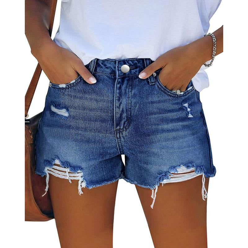 ONLYSHE Women'S Casual Denim Shorts Summer Jeans Stretchy Hot Short Pants Beach Fashion