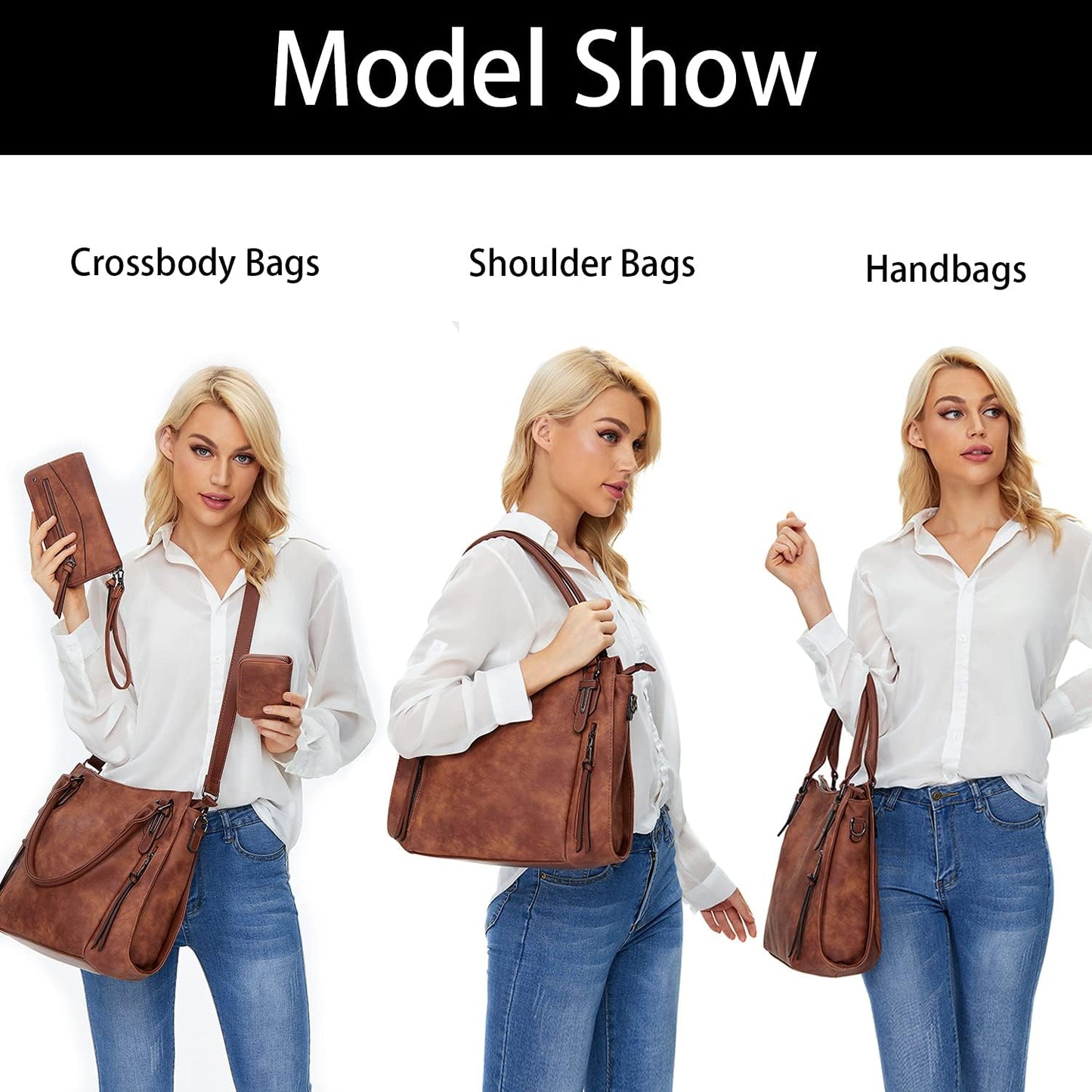 Hobo Bags for Women Handbags Purse Ladies Boho Shoulder Bag Crossbody Purses Faux Leather