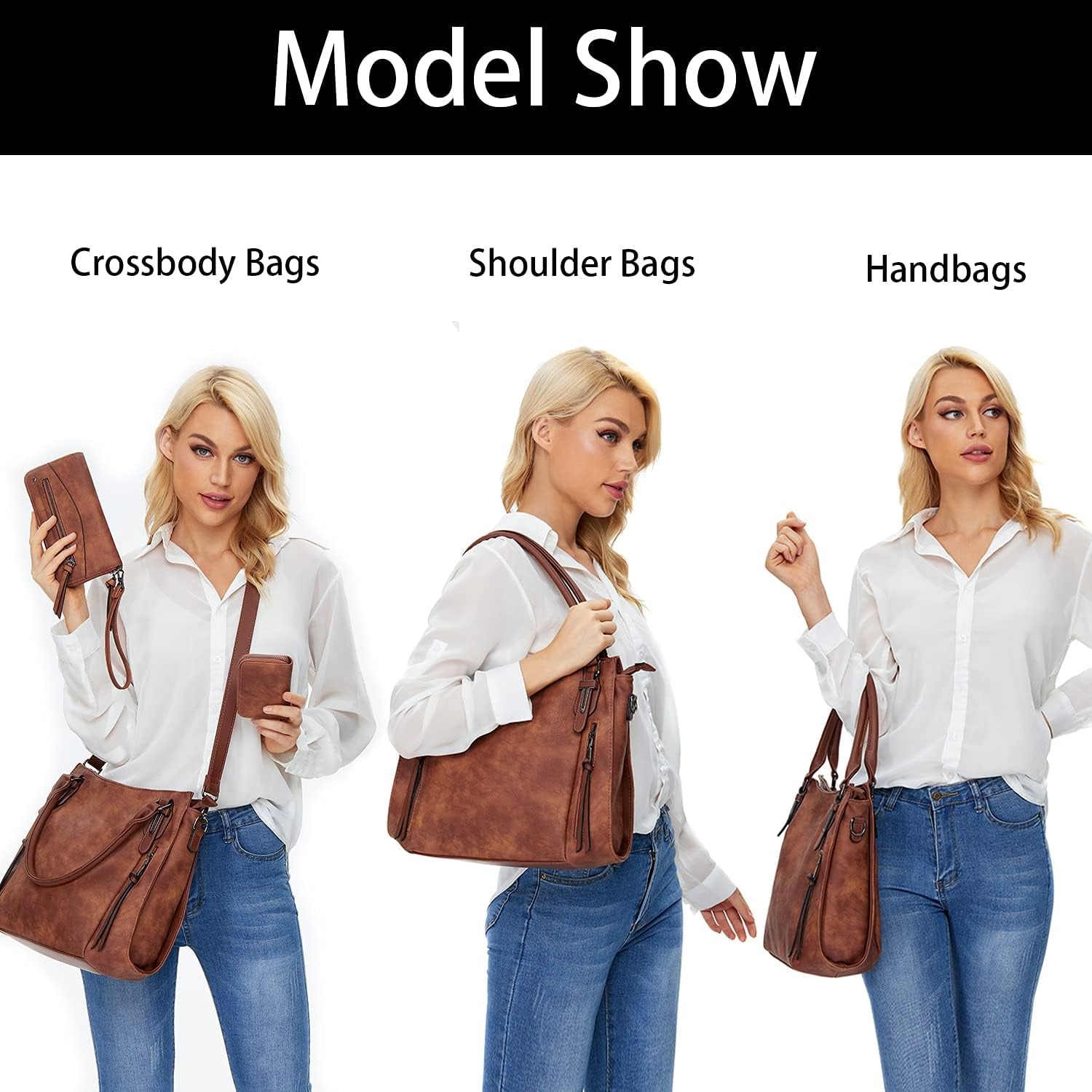 Hobo Bags for Women Handbags Purse Ladies Boho Shoulder Bag Crossbody Purses Faux Leather