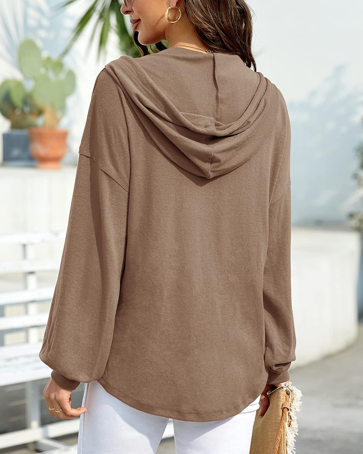 Womens Zip up Hoodies Loose Fit Sweatshirt Casual Long Sleeve Shirts for Women Pullover Tops with Pocket