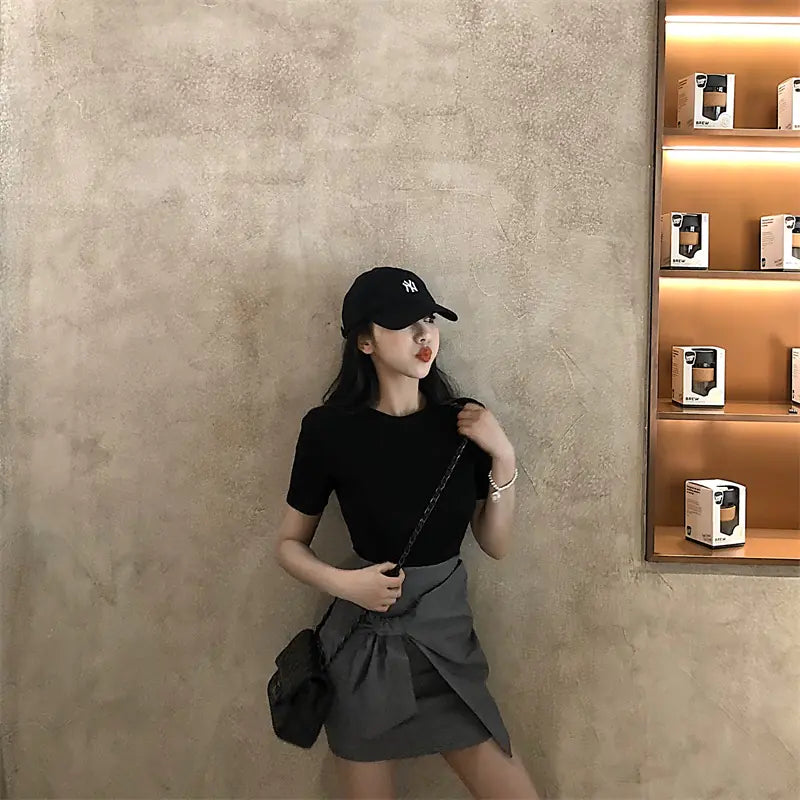 Fashion Women’s Irregular Short Skirt, Bodycon Midi Skirt