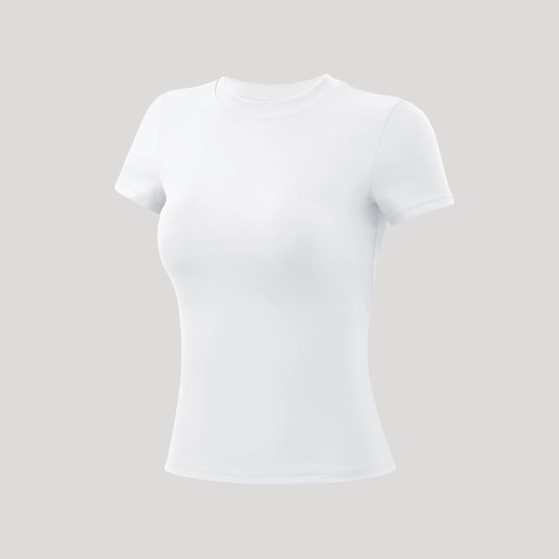 Timeoff 5 - Piece Solid Sports Tee Set , round Neck, Slim & Stretchy , Ideal for Yoga, Gym , Workouts – Women’S Athletic Wear
