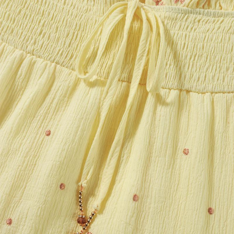 Embroidered Boho Maxi Dress for Women Spaghetti Strap Open Back Embroidered Tiered Swing Summer Long Dress Y2K Vacation Sundress