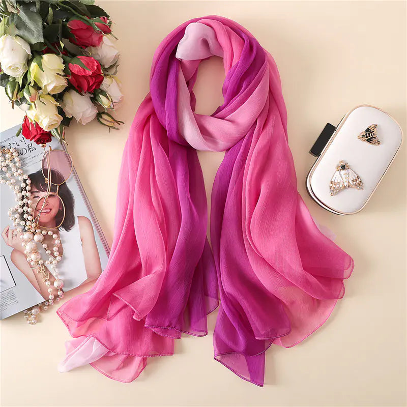 Fashionable Gradient Long Scarf for Women (Spring/Summer)
