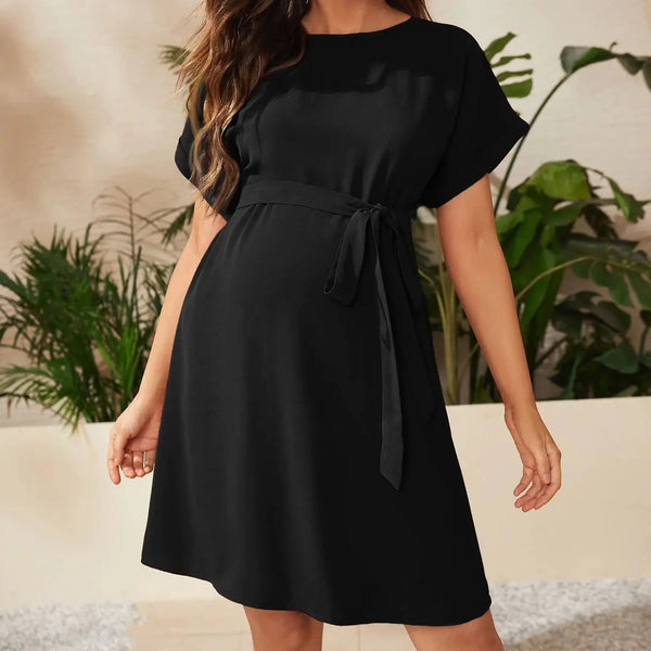 European American Maternity Dress with Dolman Sleeves