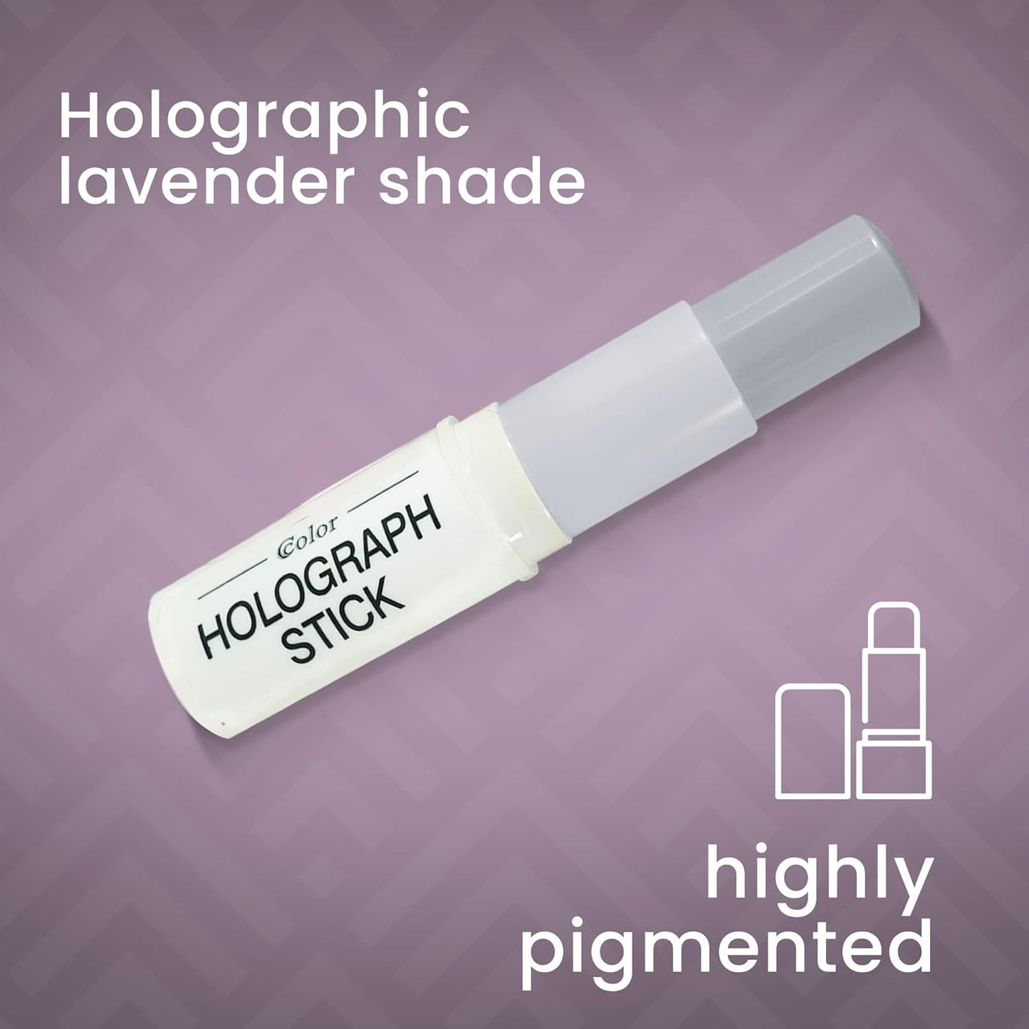 Cosmetics - Holographic Face Highlighter, Cream Lavender Highlighter Makeup Stick, Highly Pigmented Face Highlighter, Blendable Shimmering Highlight, Prismatic Glow, Cruelty & Paraben-Free