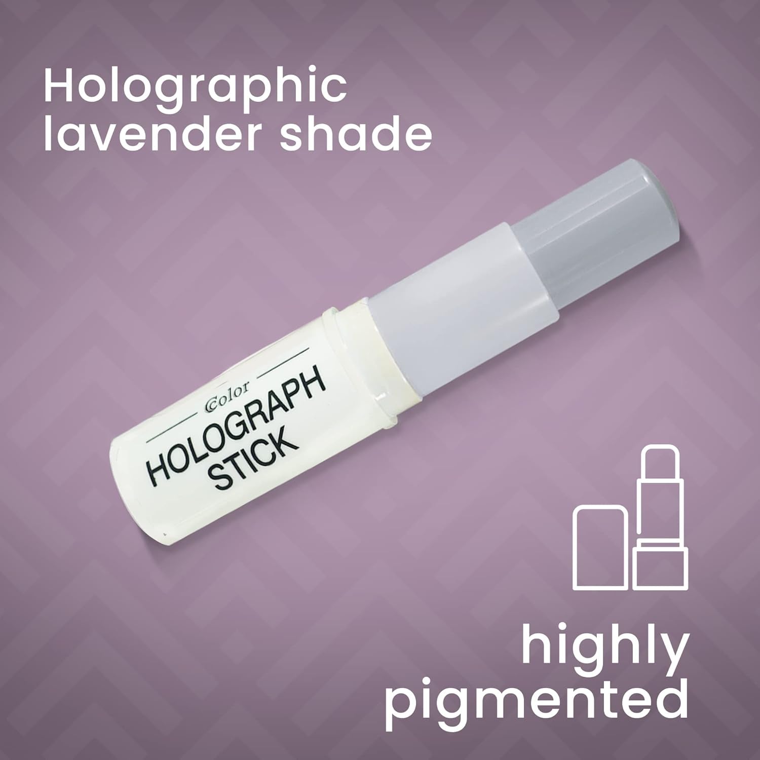 Cosmetics - Holographic Face Highlighter, Cream Lavender Highlighter Makeup Stick, Highly Pigmented Face Highlighter, Blendable Shimmering Highlight, Prismatic Glow, Cruelty & Paraben-Free