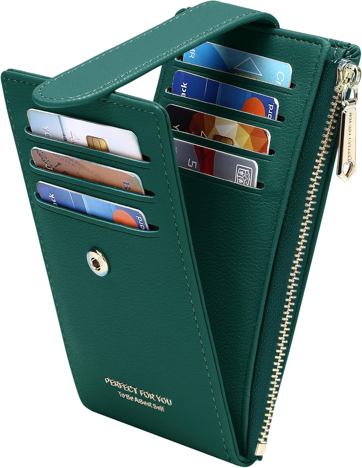 Card Holder Wallet for Women Rfld Slim Wallets Bifold Multi Card Case Coin Purse