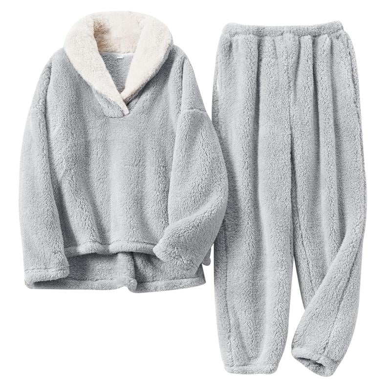 Arssm Women' S Fluffy Pajamas Set Fleece Pullover Pants Loose Plush Sleepwear 2 Piece Pjs Set Warm Loungewear Fuzzy Outfit Long Sleeve Pajama Sets Women