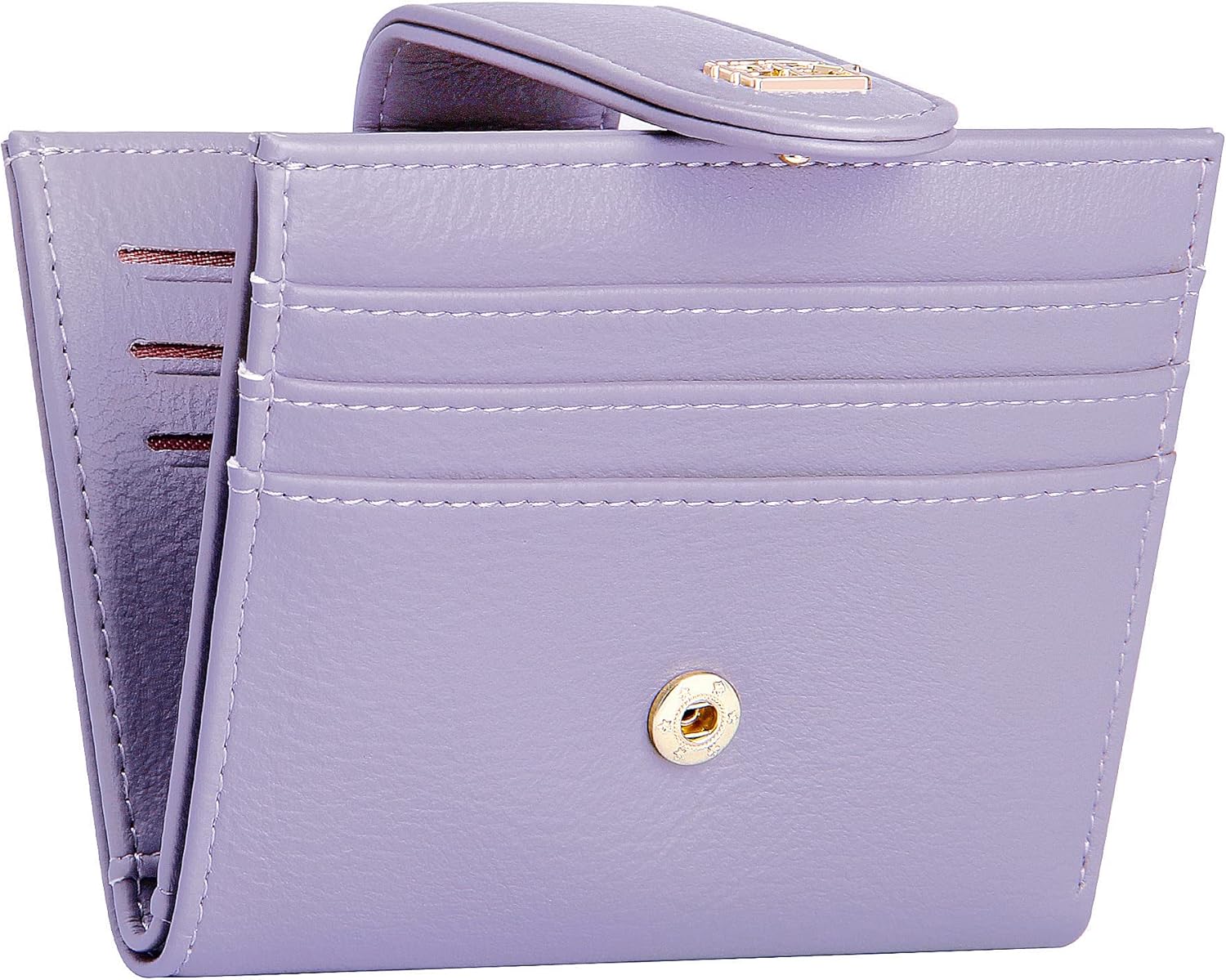 Small Wallets for Women Slim Bifold Credit Card Holder Minimalist Zipper Coin Pocket