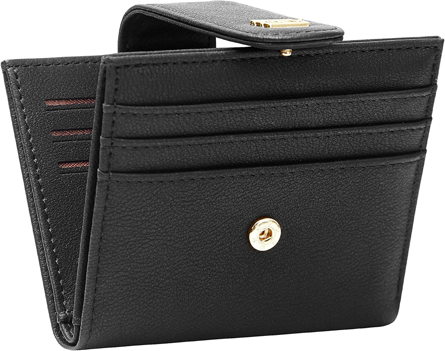 Small Wallets for Women Slim Bifold Credit Card Holder Minimalist Zipper Coin Pocket