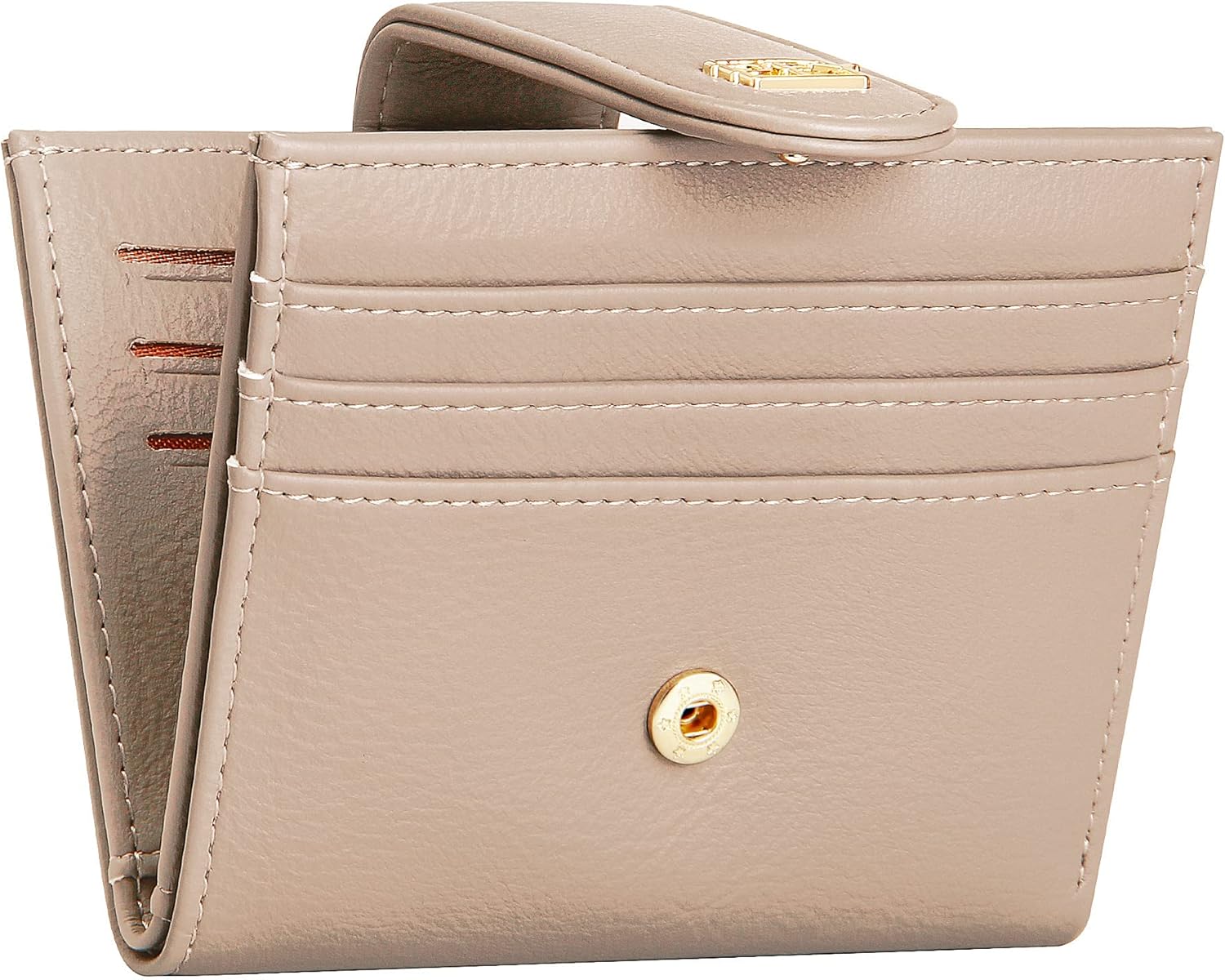 Small Wallets for Women Slim Bifold Credit Card Holder Minimalist Zipper Coin Pocket