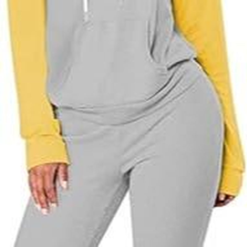 FUPHINE Women'S 2 Piece Sets Long Sleeve Hoodies Sweatpant Set Lounge Sets Fall Outfits Tracksuit 2024 Clothes (Black,L)