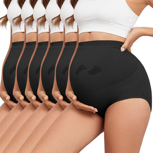Y25D Maternity Underwear Seamless High Waisted Maternity Panties Belly Support over Bump Maternity Panties That Don' T Dig in Maternity Underwear for All Trimester Maternity Pants under Maternity Jeans