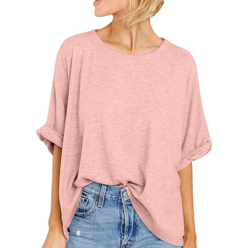 Imily Bela Women Oversized T-Shirt Summer Casual Short Sleeve Loose Tee Tops