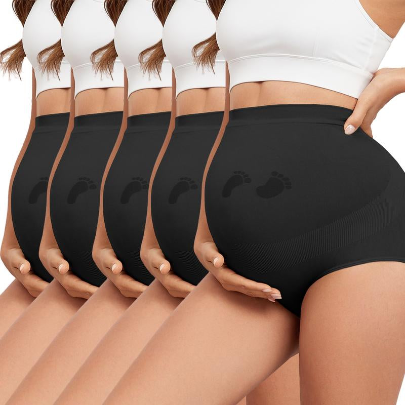 Y25D Maternity Underwear Seamless High Waisted Maternity Panties Belly Support over Bump Maternity Panties That Don' T Dig in Maternity Underwear for All Trimester Maternity Pants under Maternity Jeans
