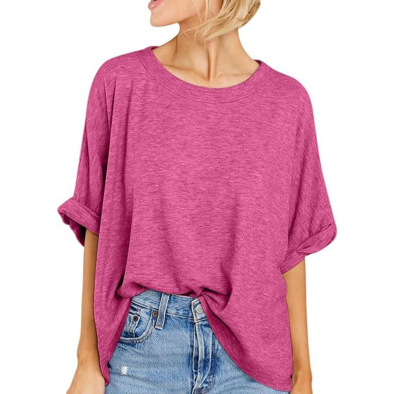 Imily Bela Women Oversized T-Shirt Summer Casual Short Sleeve Loose Tee Tops