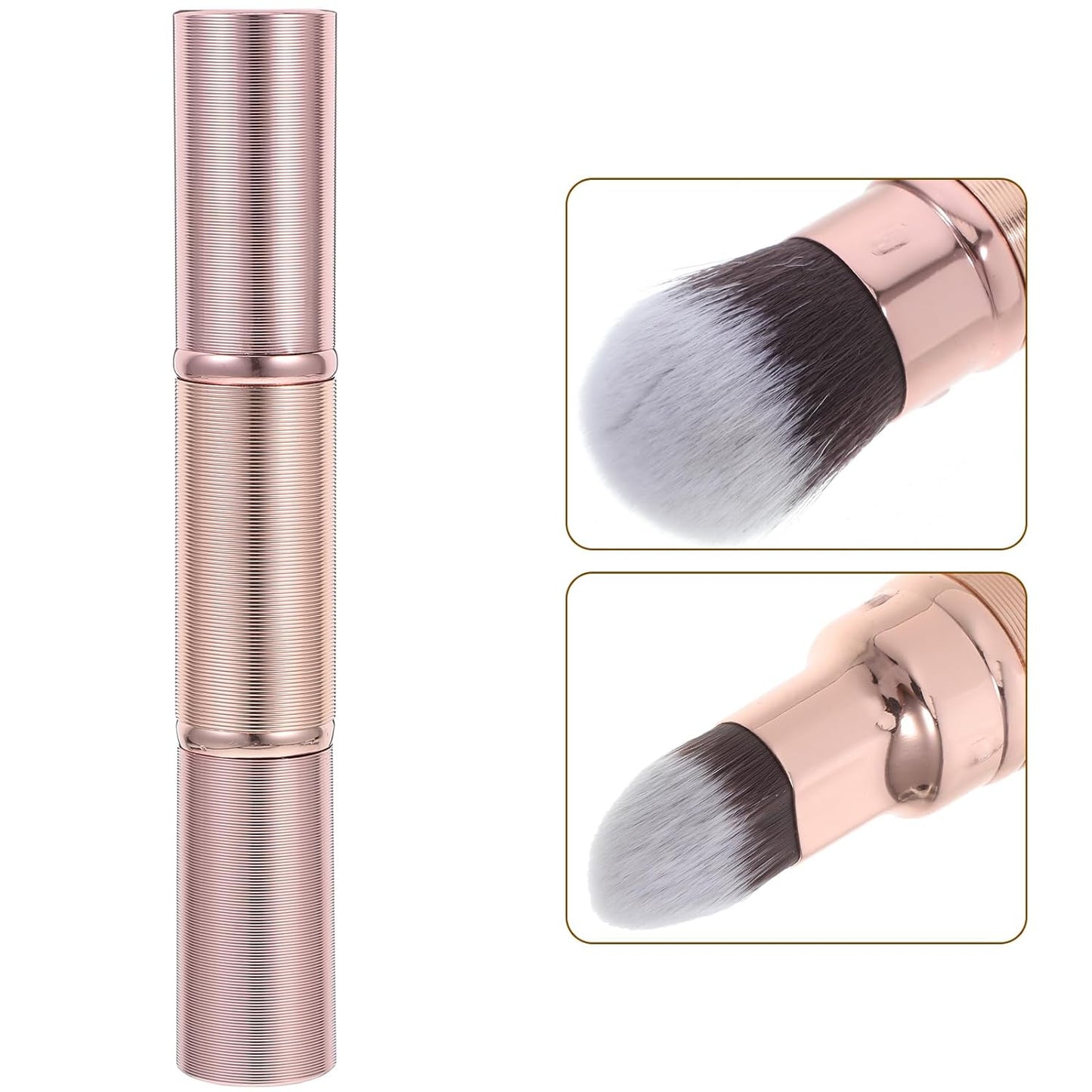 Double-Ended Makeup Brush Retractable Powder Brush Foundation Brush Dual End Makeup Brush Blush Brush Makeup Blending Brush Blusher Brush Makeup Tools Plastic Travel Telescopic