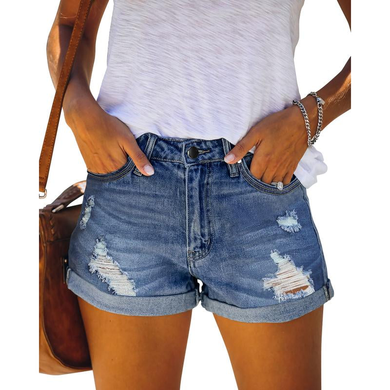 ONLYSHE Women'S Casual Denim Shorts Summer Jeans Stretchy Hot Short Pants Beach Fashion