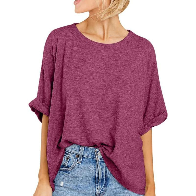 Imily Bela Women Oversized T-Shirt Summer Casual Short Sleeve Loose Tee Tops