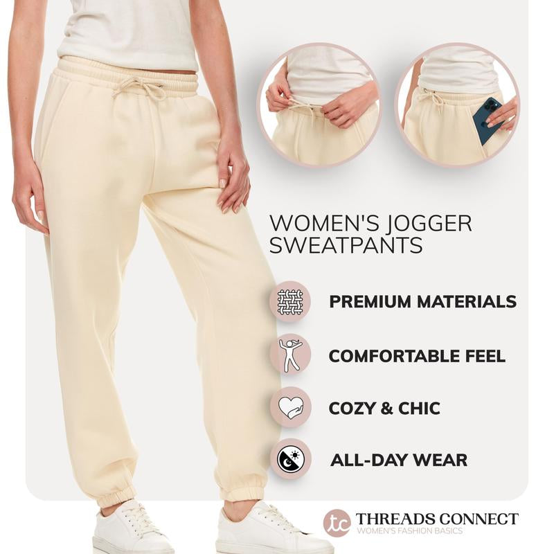 Sweatpants for Women, Closed Cinch Bottom Fleece Lounge Womens Oversized Joggers