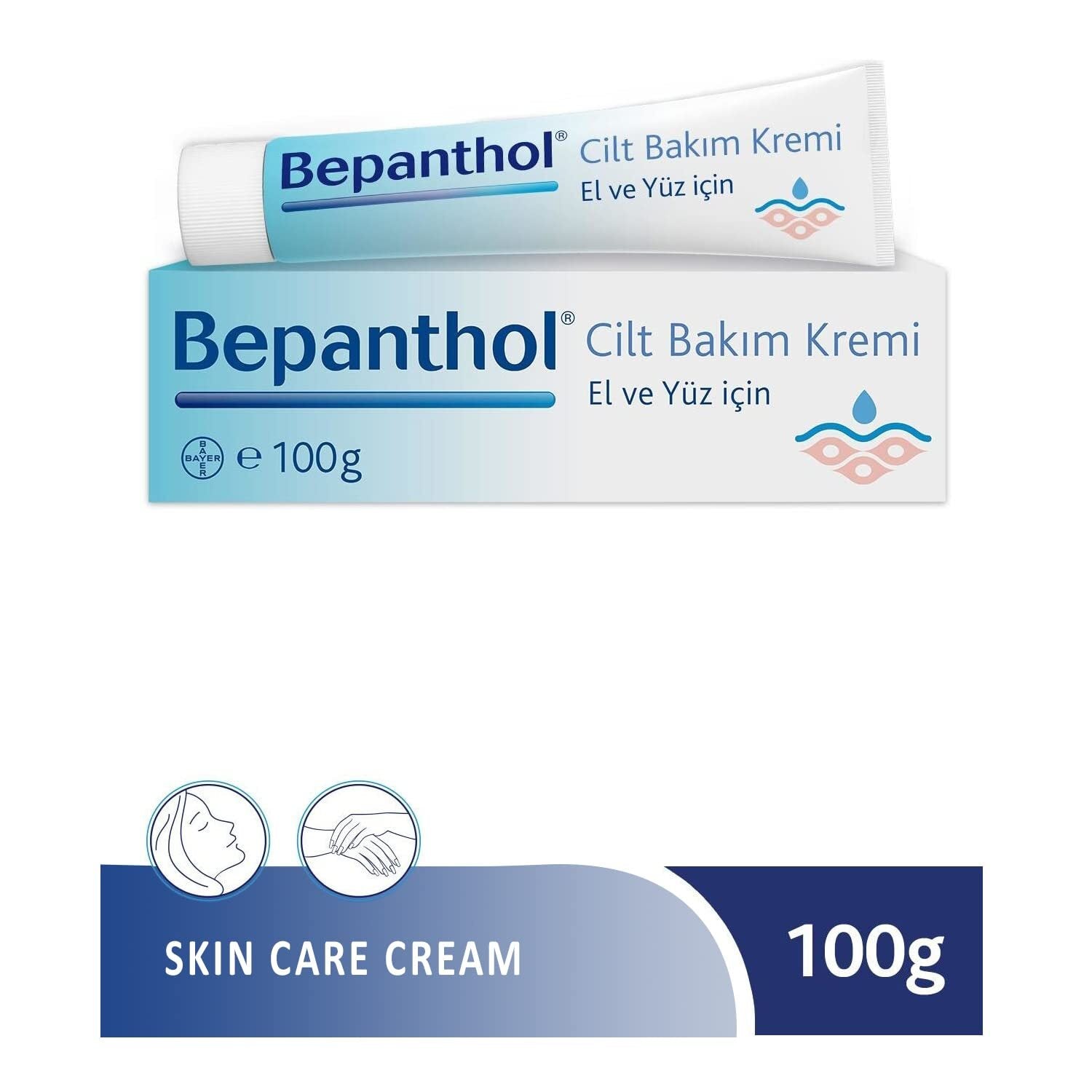 Bepanthol Skin Protectant Cream 100G Moisturizing Skin Care Cream 3.52Oz
