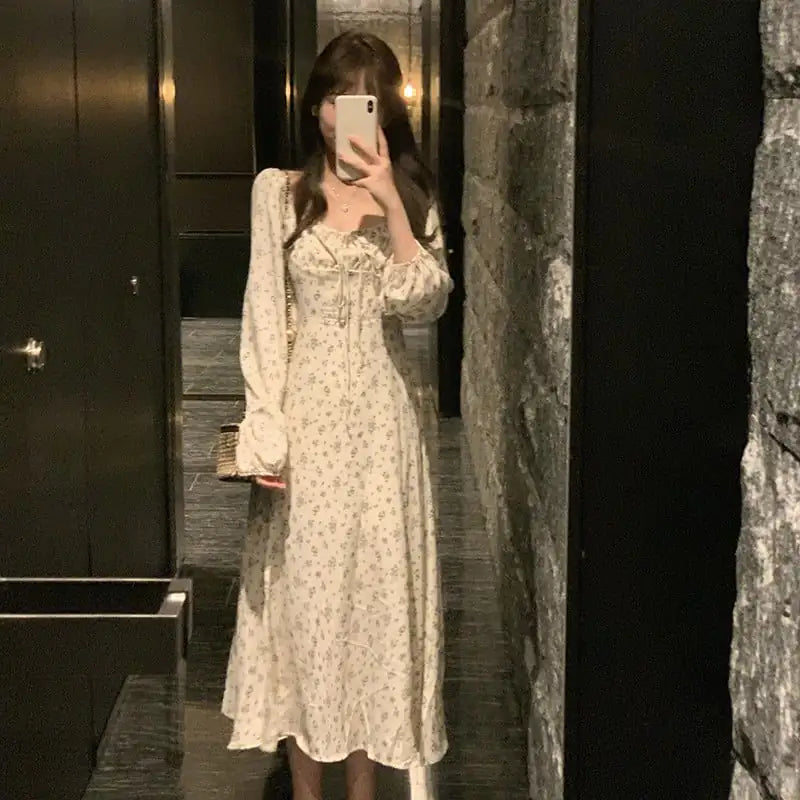 French Floral Dress for Women