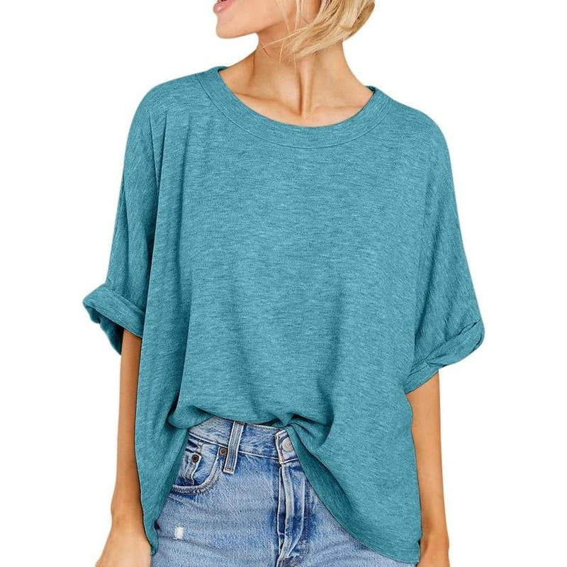Imily Bela Women Oversized T-Shirt Summer Casual Short Sleeve Loose Tee Tops