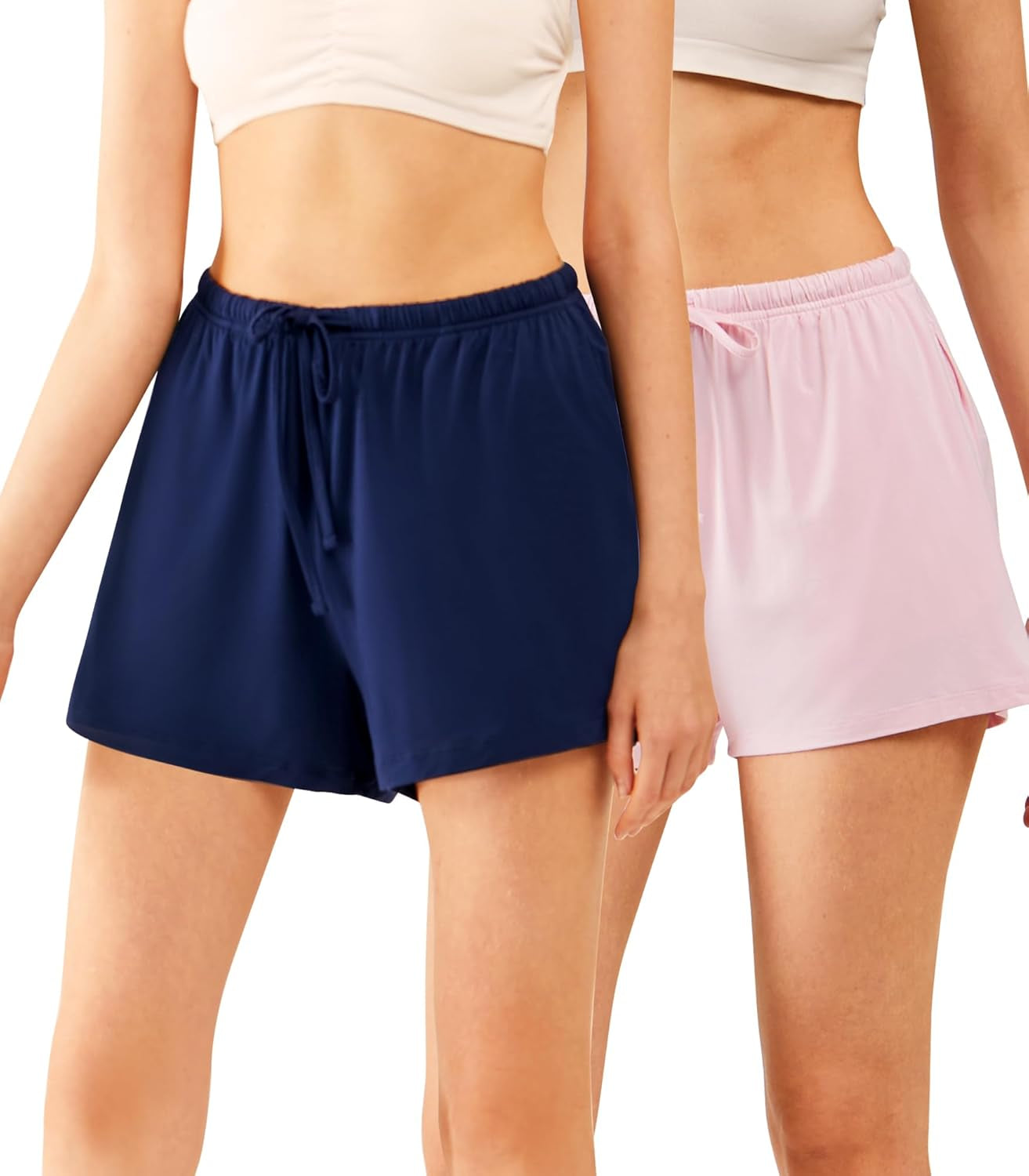 Bamboo Viscose Pajama Shorts for Women Soft Sleep Bottoms plus Size Lounge Boxers Pj Sleepwear Bottom S-4X